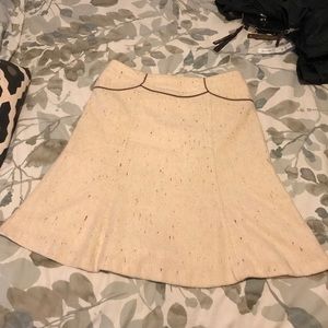 Liquid wool skirt cream size 6.